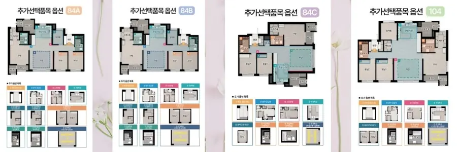배방 필하우스 리버시티 — 타입별 평면